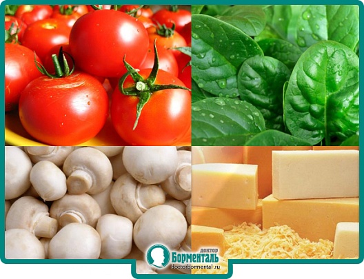 Диетическая карточка «Помидоры, фаршированные шампиньонами и шпинатом» участников 3-го сезона специального проекта «Я худею!» телеканала НТВ Диетическая карточка «Помидоры, фаршированные шампиньонами и шпинатом» участников 3-го сезона специального проекта «Я худею!» телеканала НТВ