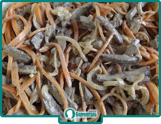 Диетическая карточка «Печень по-корейски» участников 3-го сезона специального проекта «Я худею!» телеканала НТВ Диетическая карточка «Печень по-корейски» участников 3-го сезона специального проекта «Я худею!» телеканала НТВ