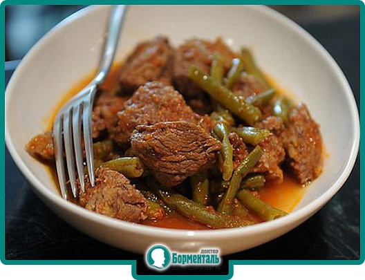 Диетическая карточка «Стручковая фасоль с говядиной» участников 3-го сезона специального проекта «Я худею!» телеканала НТВ Диетическая карточка «Стручковая фасоль с говядиной» участников 3-го сезона специального проекта «Я худею!» телеканала НТВ